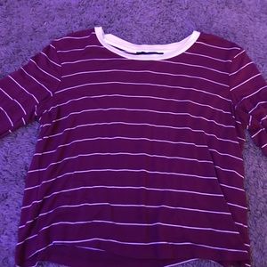 Long sleeve striped crop top